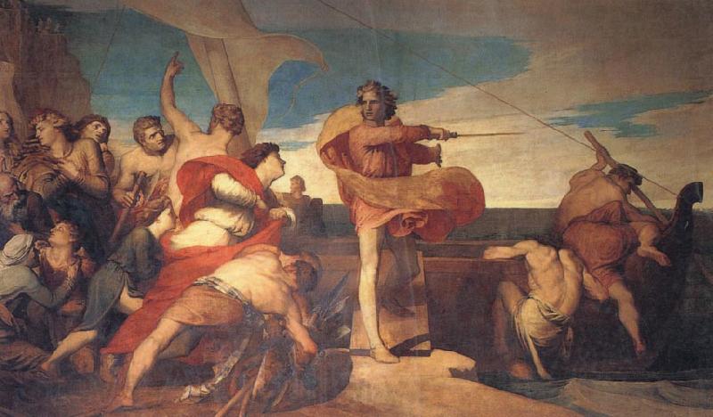 Georeg frederic watts,O.M.S,R.A. Alfred Inciting the Saxons to Encounter the Danes at Sea France oil painting art